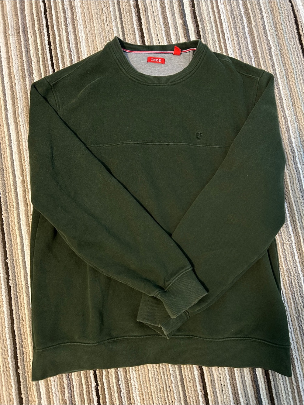 Izod Dark Green Men’s Crewneck Sweater